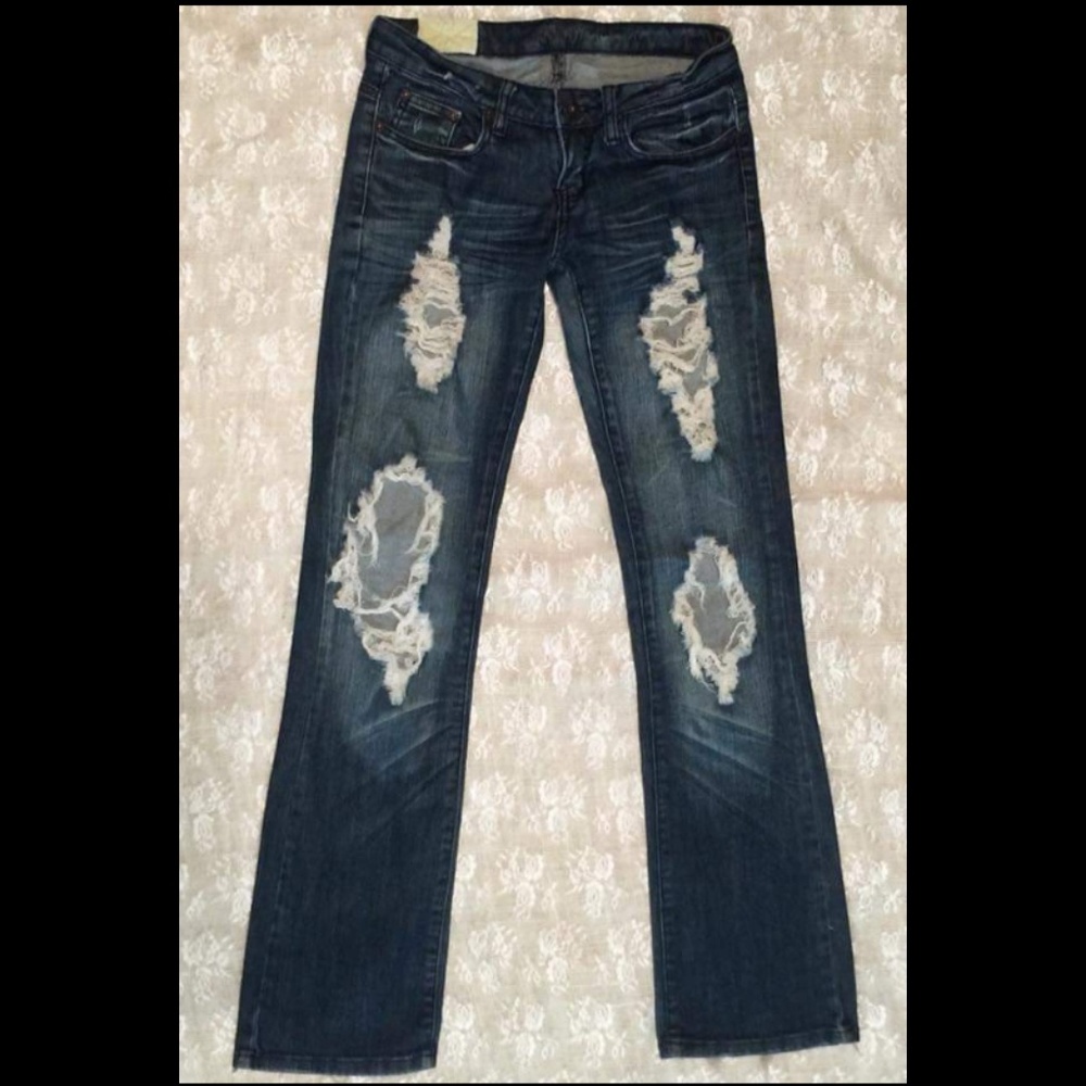 Machine Destroyed Bootcut Jeans 27 x 33inseam